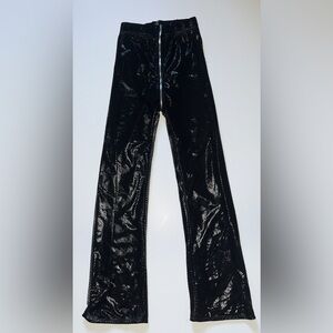 Black Shiny Women's Trousers
